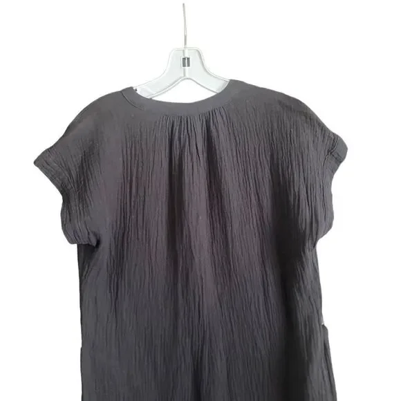 Black Cotton Wide Leg Jumper Jumpsuit Size Medium - Picture 7 of 9